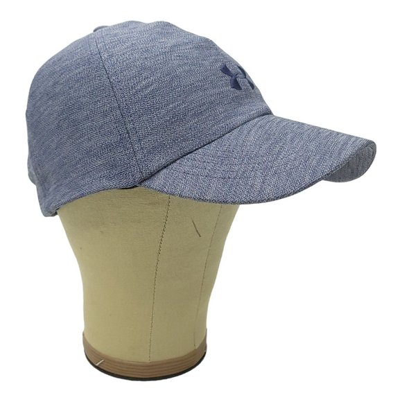 Under Armour Free Fit Tuck Strap Blue Cap Baseball Golf Running Tennis Hat - Picture 3 of 12